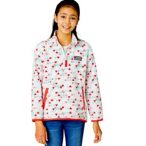 Eddie Bauer Youth 1/4 Zip Fleece Sweater, White size L (14-16)